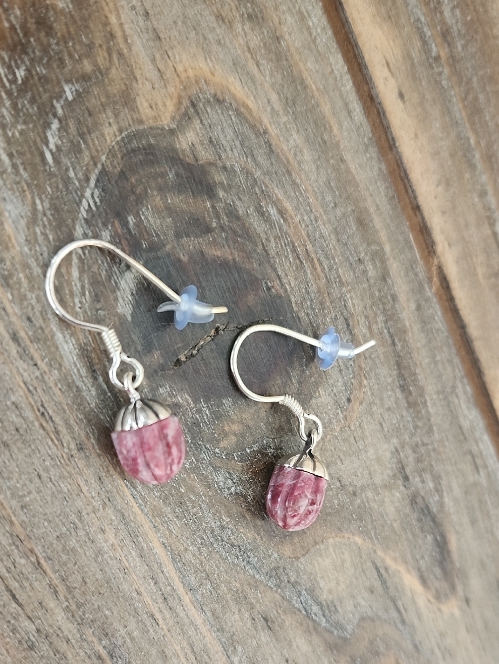 Silver Stone Dangle Earrings